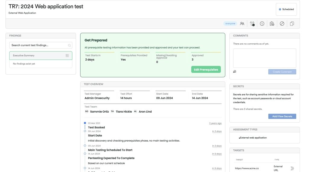 External Vulnerability Scanning 8 Web Application Test