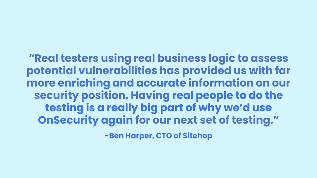 Onsecurity Exceeds Expectations Again: Strengthening Sitehop’s Security Posture With Real-Time Reporting 1 Image