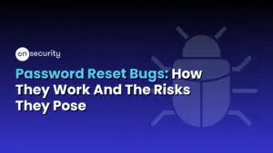 Blue Banner Image Reads: Password Reset Bugs: How They Work And The Risks They Pose&Quot; In White Text.