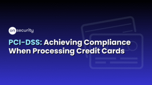 Banner Image Reads: &Quot;Pci-Dss: Achieving Compliance When Processing Credit Cards&Quot; With A Blue Background.