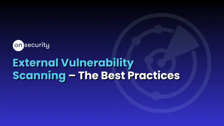 Banner Image Reads: &Quot;External Vulnerability Scanning- The Best Practices&Quot;