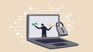 Laptop Hacker Money Padlock