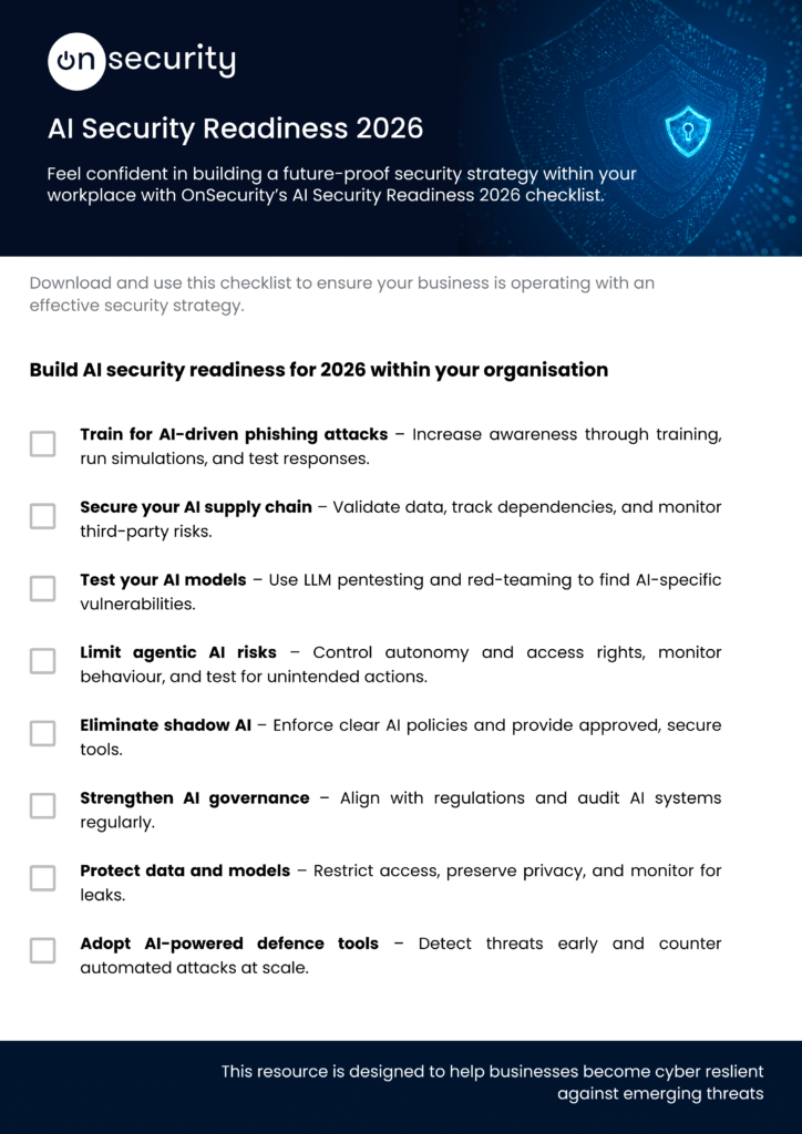 Ai Security Readiness Checklist