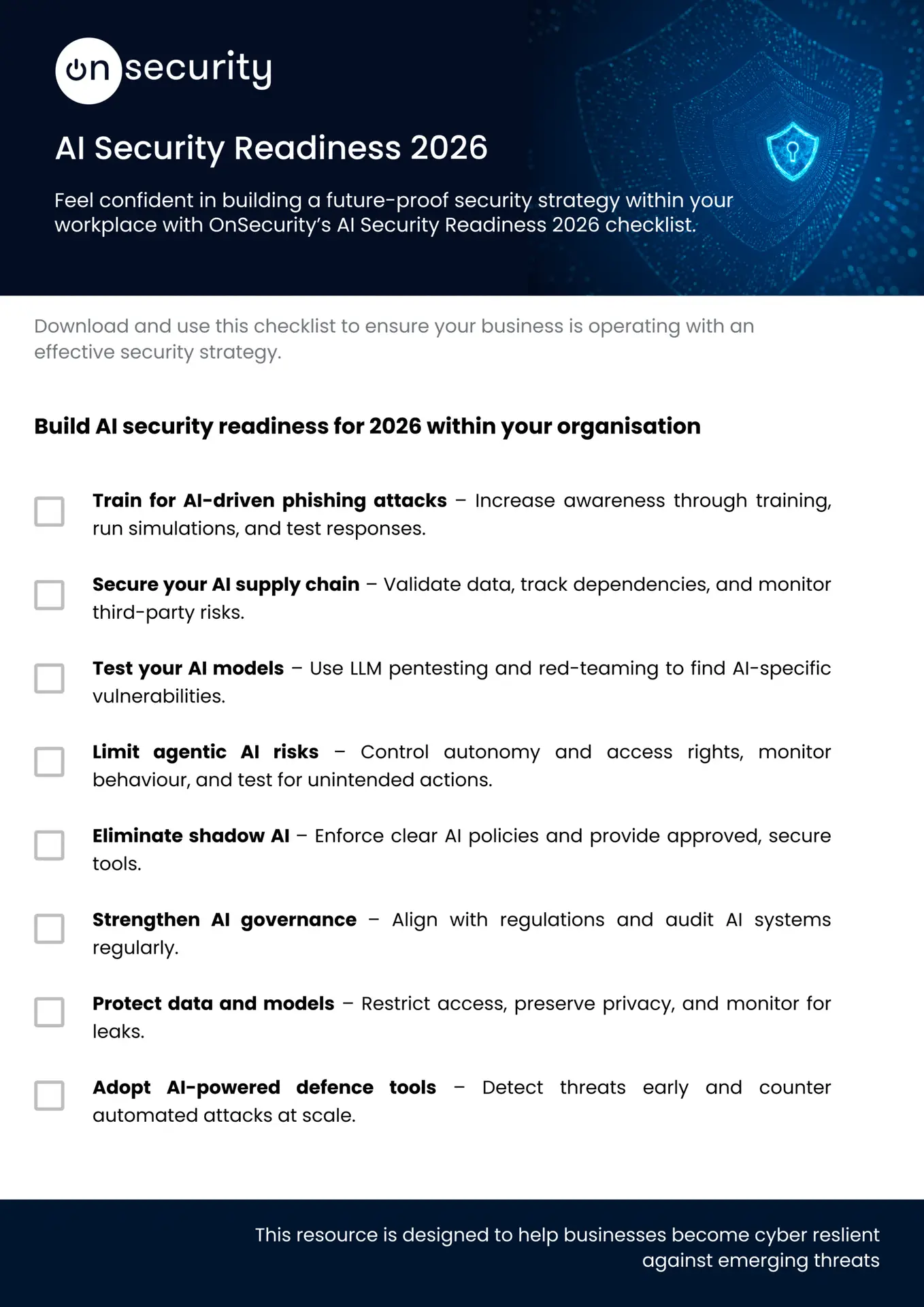Ai Security Readiness Checklist Scaled