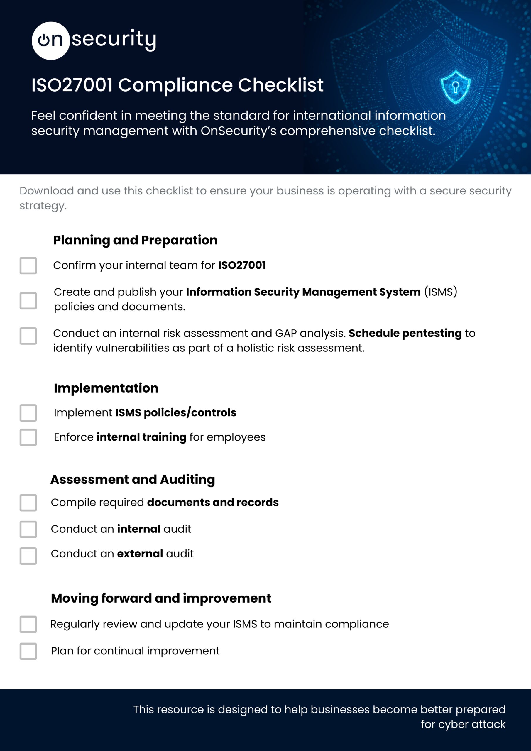 Iso 27001 Compliance Checklist Scaled